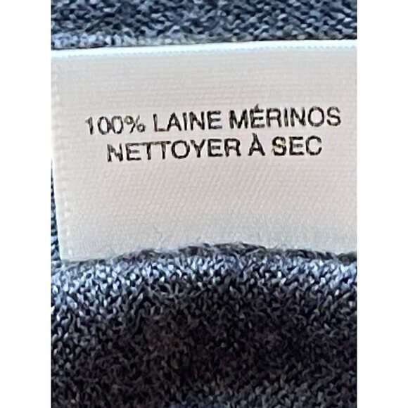 Lord & Taylor extra fine merino wool classic sweater dark grey - Picture 5 of 8